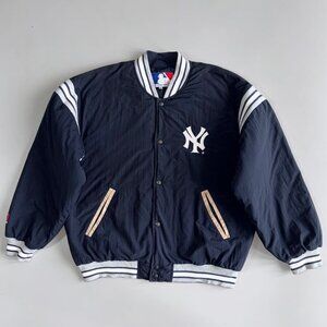 Vintage New York Yankees Nylon Bomber Jacket - L